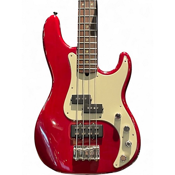 Used Fender American Deluxe Precision Bass RED Electric Bass Guitar