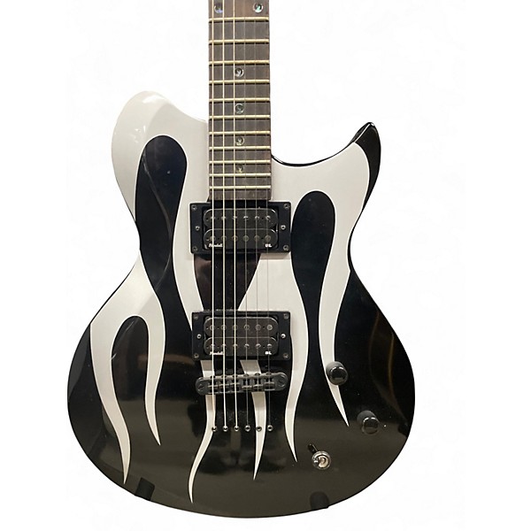 Used Washburn WI-63 SF Silver flames Solid Body Electric Guitar