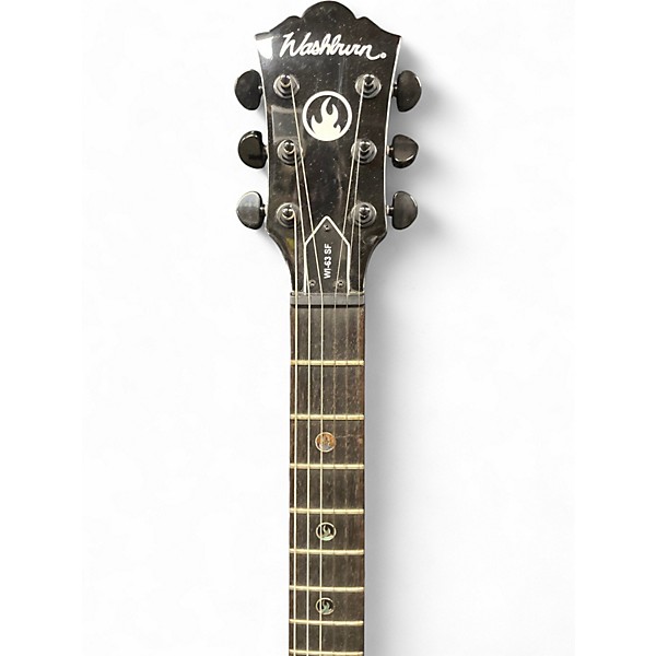 Used Washburn WI-63 SF Silver flames Solid Body Electric Guitar