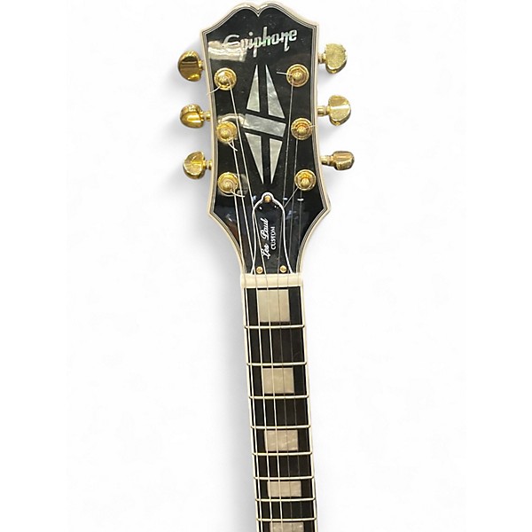Used Epiphone Les Paul Custom Antique Ivory Solid Body Electric Guitar