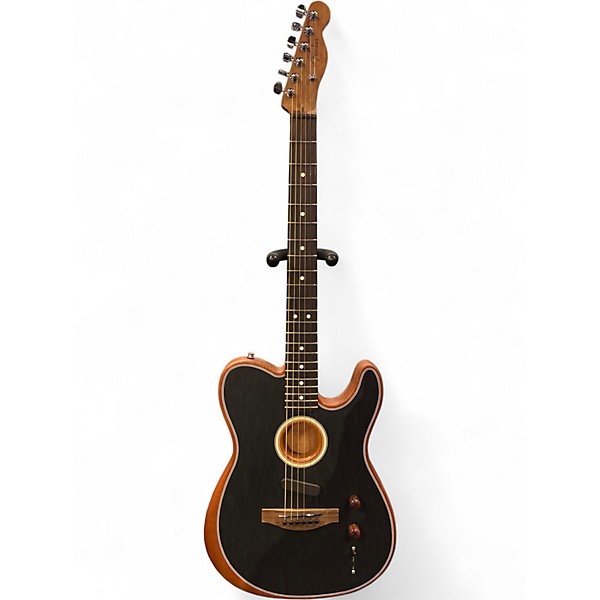Used Fender Acoustasonic Player Telecaster Black Acoustic Electric Guitar