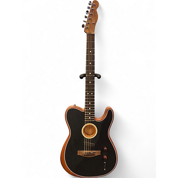 Used Fender Acoustasonic Player Telecaster Black Acoustic Electric Guitar