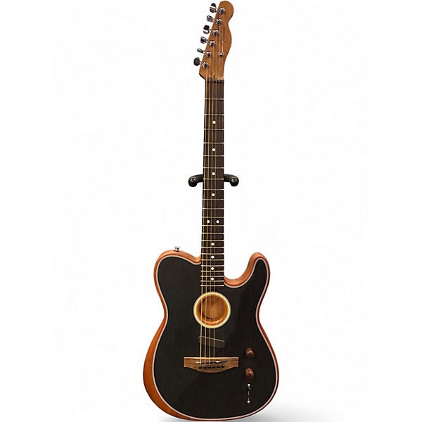 Used Fender Acoustasonic Player Telecaster Black Acoustic Electric Guitar