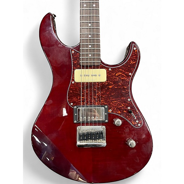 Used Yamaha Pacifica PAC611HFM Dark Red Burst Solid Body Electric Guitar