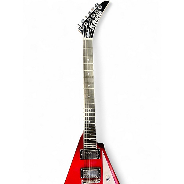 Used Kramer Charlie Parra Signature Vanguard Outfit Candy Apple Red Solid Body Electric Guitar