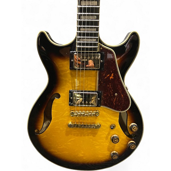 Used Ibanez AM93QM 2 Color Sunburst Hollow Body Electric Guitar