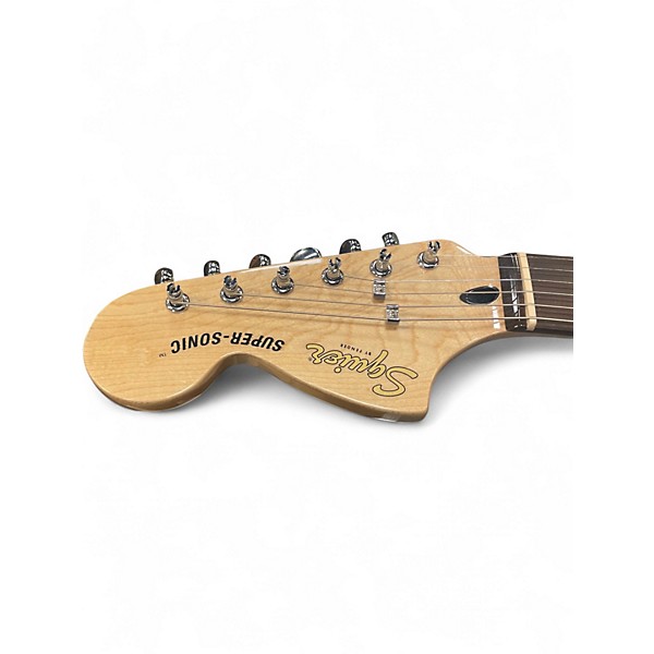 Used Squier Paranormal Series Super-Sonic Blue Sparkle Solid Body Electric Guitar