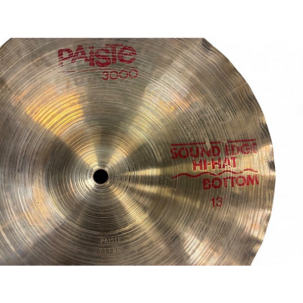 Used Paiste 13in 3000 Sound Edge Hi Hats Cymbal