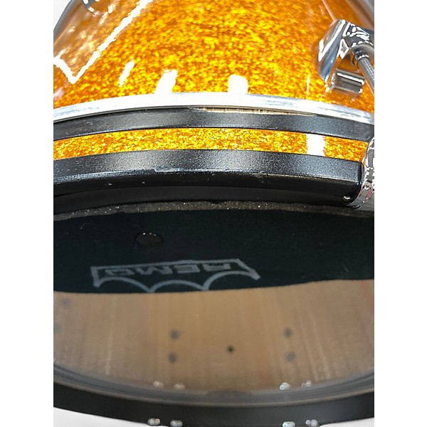 Used Craviotto 3 Piece Diamond Series Orange Sparkle Drum Kit