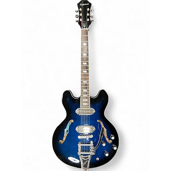 Used Epiphone GCJ Blak and Blu Casino E230TDV Blak and Blu Hollow Body Electric Guitar