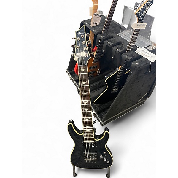 Used Schecter Guitar Research OMEN EXTREME 7 Black Solid Body Electric Guitar