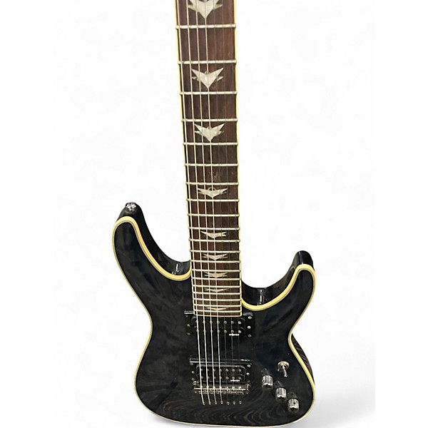 Used Schecter Guitar Research OMEN EXTREME 7 Black Solid Body Electric Guitar