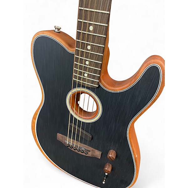 Used Fender Acoustasonic Player Telecaster Black Acoustic Electric Guitar