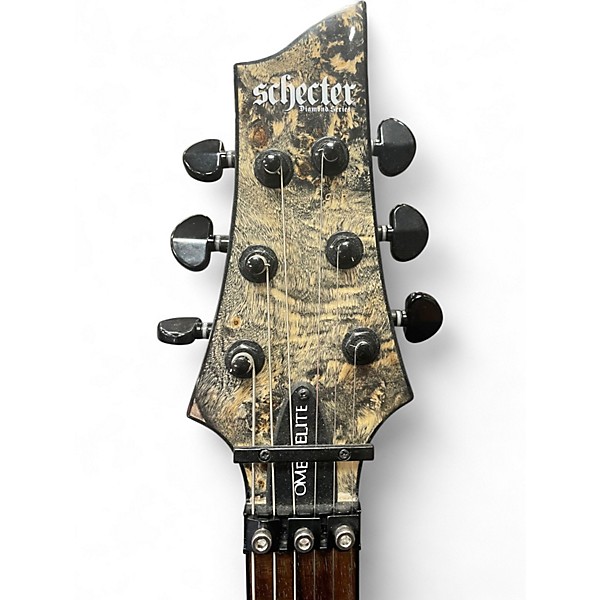 Used Schecter Guitar Research Omen Elite 6 FR Charcoal Solid Body Electric Guitar