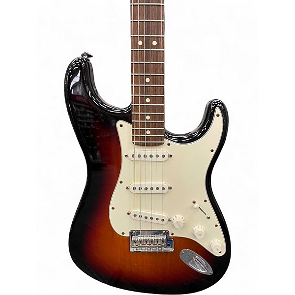 Used 2010s Fender American Standard Stratocaster 3 Tone Sunburst Solid Body Electric Guitar