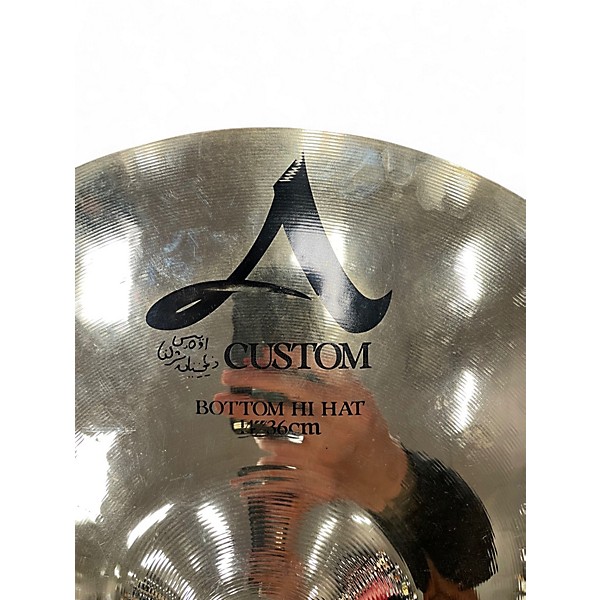 Used Zildjian 14in A Custom Hi Hat Pair Cymbal