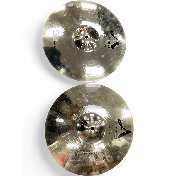 Used Zildjian 14in A Custom Hi Hat Pair Cymbal