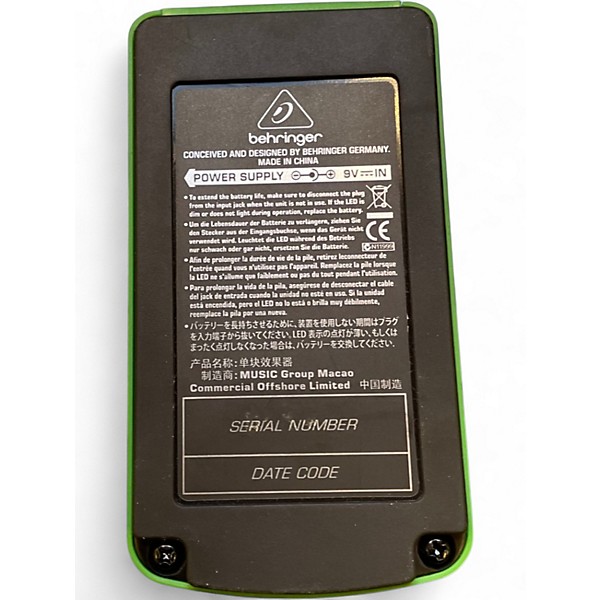 Used Behringer TO800 Vintage Tube Overdrive Effect Pedal