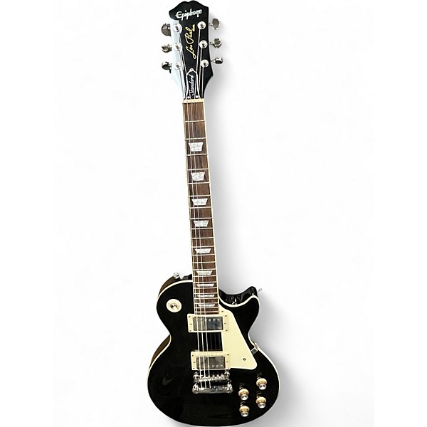 Used 2023 Epiphone Les Paul Standard Black Solid Body Electric Guitar