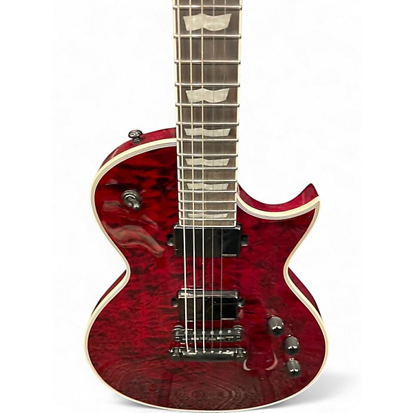 Used ESP LTD EC1000 Crimson Red Trans Solid Body Electric Guitar