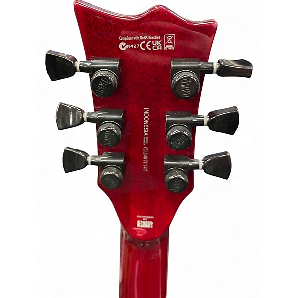 Used ESP LTD EC1000 Crimson Red Trans Solid Body Electric Guitar