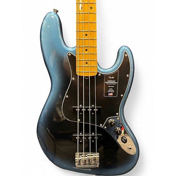 Used 2024 Fender American Professional II Jazz Bass Dark Night Electric Bass Guitar