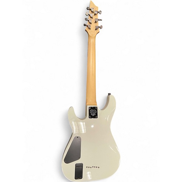 Used Schecter Guitar Research Demon 7 String GLOSS WHITE Solid Body Electric Guitar