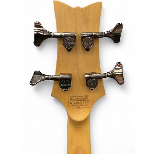 Used Schecter Guitar Research Stiletto Extreme 4 String red Electric Bass Guitar