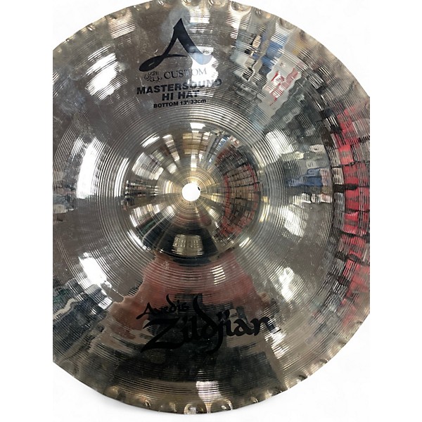 Used Zildjian 13in A Custom Hi Hat Pair Cymbal