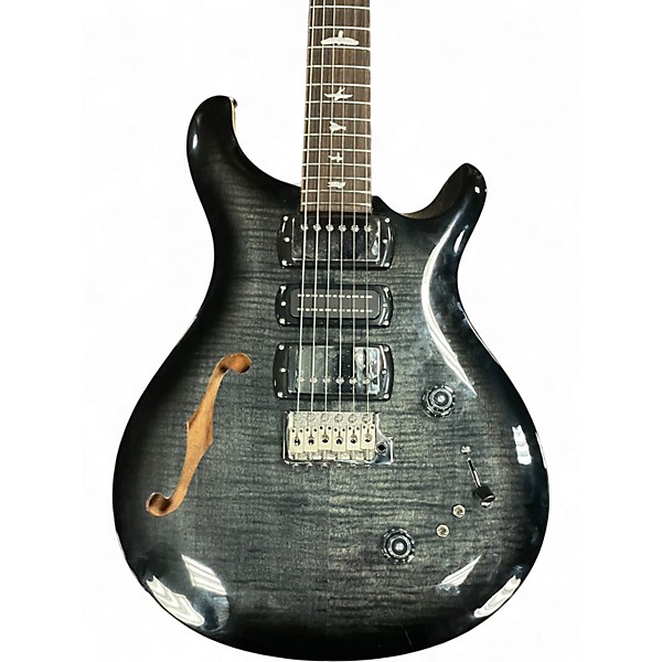 Used PRS SE Custom 22 Semi-Hollowbody Charcoal Hollow Body Electric Guitar