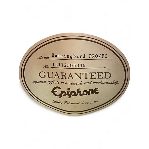 Used Epiphone Hummingbird Pro Sunburst Acoustic Electric Guitar