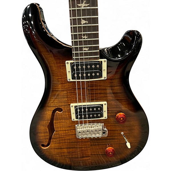 Used PRS SE Custom 22 Semi-Hollowbody Tobacco Burst Hollow Body Electric Guitar