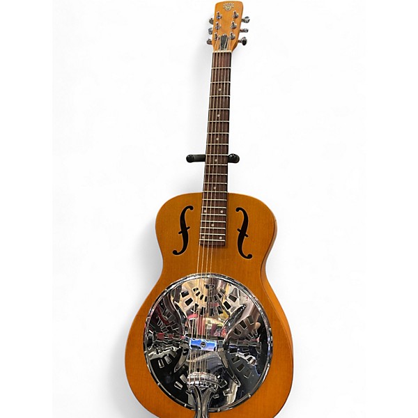 Used Dobro Hound Dog Round Neck Natural Resonator Guitar