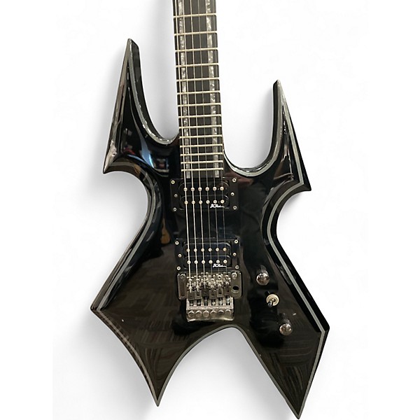 Used B.C. Rich Warbeast Trace Black w/Silver Trim Solid Body Electric Guitar