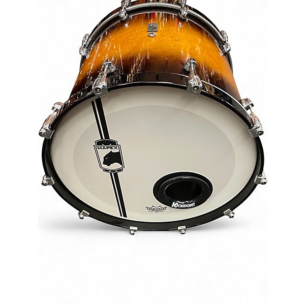 Used Mapex 5 Piece Black Panther Velvatone 2 Tone Sunburst Drum Kit