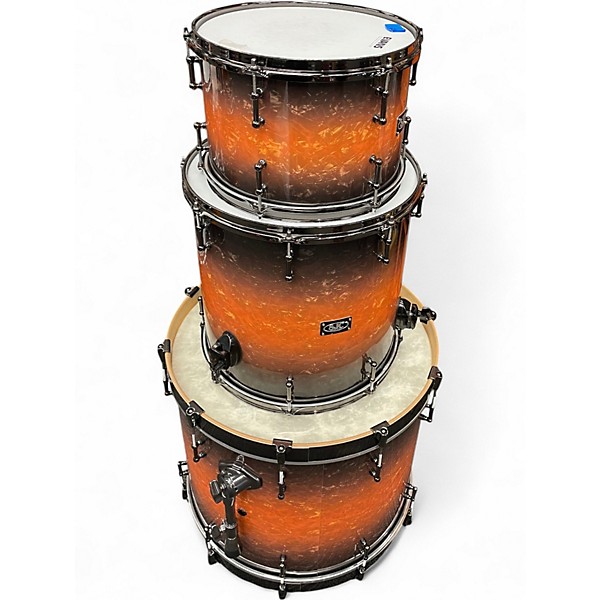 Used SJC Drums 3 Piece Tour Custom 2 Tone Sunburst Drum Kit
