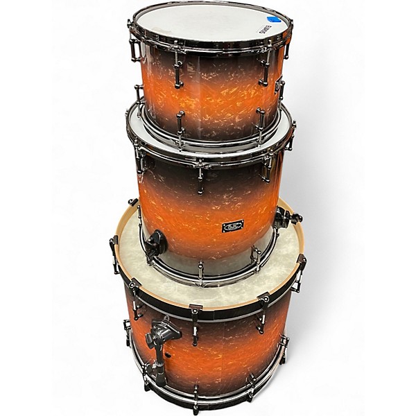 Used SJC Drums 3 Piece Tour Custom 2 Tone Sunburst Drum Kit