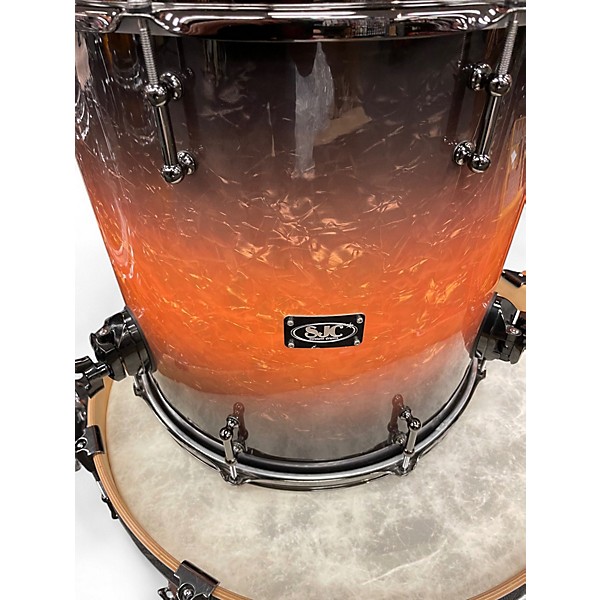 Used SJC Drums 3 Piece Tour Custom 2 Tone Sunburst Drum Kit