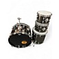 Used Slingerland 4 Piece Modern Solo Outfit Black Chrome Drum Kit thumbnail