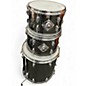 Used Slingerland 4 Piece Modern Solo Outfit Black Chrome Drum Kit