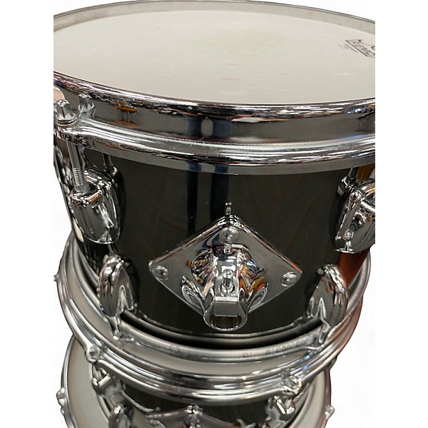 Used Slingerland 4 Piece Modern Solo Outfit Black Chrome Drum Kit