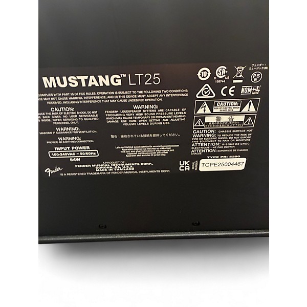 Used Fender Mustang LT25 25W 1x8 Guitar Combo Amp