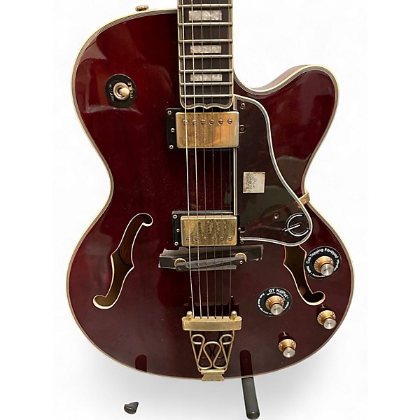 Used Epiphone Joe Pass Emperor II Wine Red Hollow Body Electric Guitar