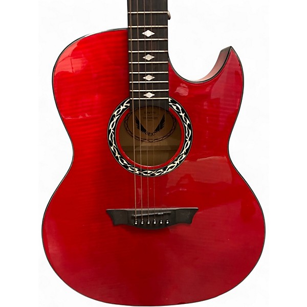 Used Dean EXFM TRD  Red Acoustic Electric Guitar