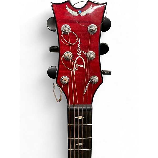 Used Dean EXFM TRD  Red Acoustic Electric Guitar
