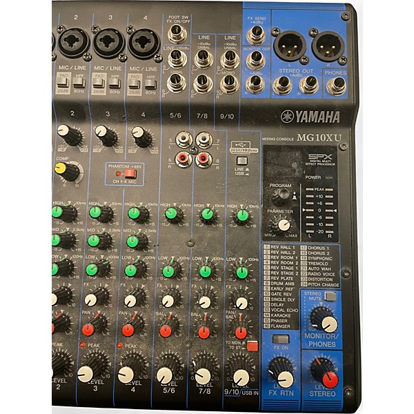 Used Yamaha MG10XU 10 Channel Mixer with Effects Unpowered Mixer