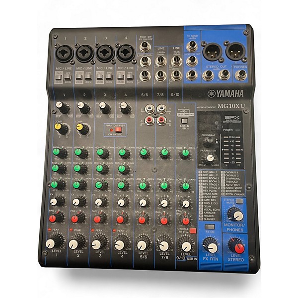 Used Yamaha MG10XU 10 Channel Mixer with Effects Unpowered Mixer