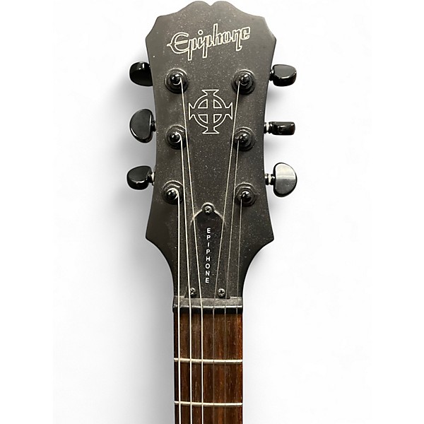 Used Epiphone Gothic Les Paul Studio Black Solid Body Electric Guitar