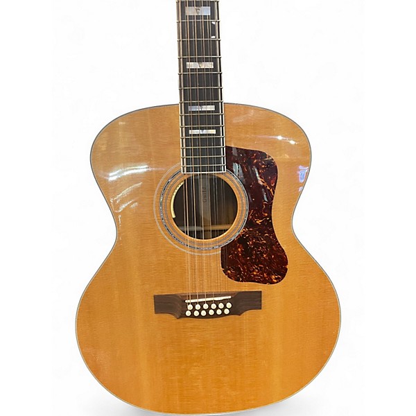 Used Guild F512 Natural 12 String Acoustic Electric Guitar
