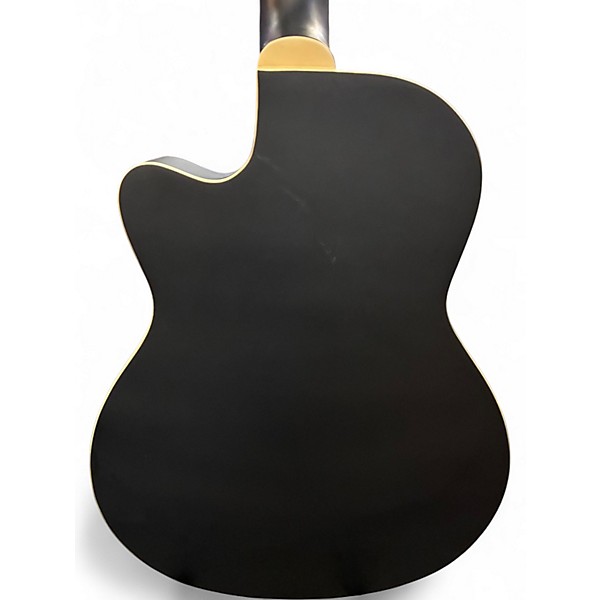 Used Washburn OR6CE-B Biscuit Resonator Satin Black Acoustic Electric Guitar